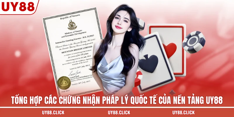 Tổng hợp các chứng nhận pháp lý quốc tế của nền tảng UY88